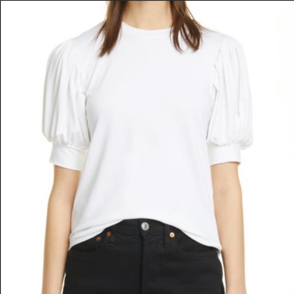 FRAME OFF WHITE PUFF SLEEVE TOP